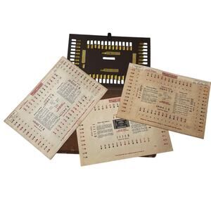 Vintage Bridge Card Game Board Autobridge Playing with Metal Sliders READ DSCPT